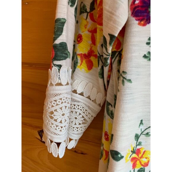 Women Within Floral Cottage Core Beachy Lace Sleeve Tunic Dress 2X Cotton/Polyes - Picture 15 of 16